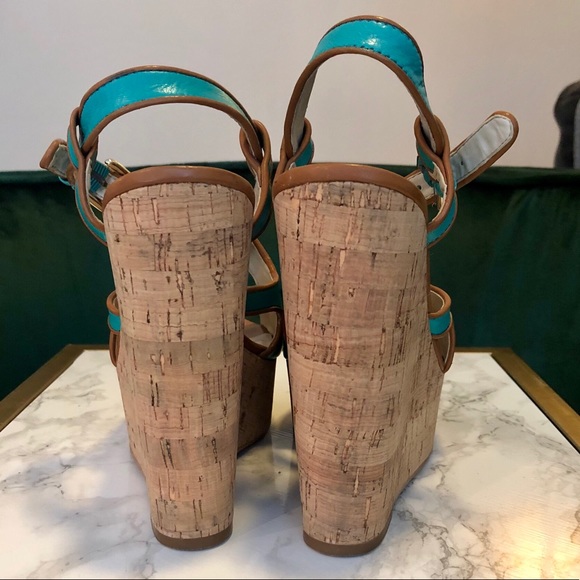 NINE West Boushie Leather Wedge Platform Sandal - Picture 3 of 7